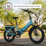 Lectric ebikes - XP4 750 Step-Thru Raindrop Blue eBike - Image 4